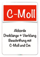 Vorschau - Bildkarten - Boomwhacker Tafelmaterial • alle MOLL-Akkorde schwarz-weiß selbst gestalten • Liedbegleitung - Seite 2
