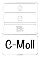 Vorschau - Bildkarten - Boomwhacker Tafelmaterial • alle MOLL-Akkorde schwarz-weiß selbst gestalten • Liedbegleitung - Seite 3