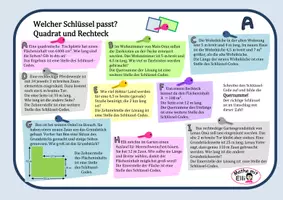 Vorschau - Spiele - Welcher Schlüssel passt? Quadrat und Rechteck - Deckblatt