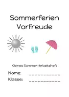 Vorschau - Arbeitsblätter - Sommerferien Vorfreude Paket - Wortarten, Beschreiben - Deckblatt