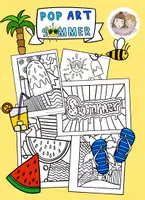 Vorschau - Mal- und Bastelvorlagen - Ausmalbilder Sommer, Pop Art Sommer, Paket - Deckblatt