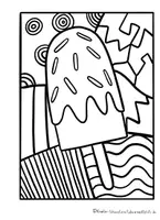 Vorschau - Mal- und Bastelvorlagen - Ausmalbilder Sommer, Pop Art Sommer, Paket - Seite 3