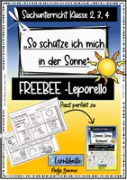 Vorschau - Anderer Materialtyp - Leporello "So schütze ich mich vor der Sonne" Sachunterricht Sommer - Deckblatt