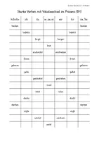 Vorschau - Arbeitsblätter - Arbeitsblatt: Starke Verben mit Vokalwechsel im Präsens (B1) (Version 1) - Deckblatt