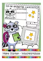 Vorschau - Arbeitsblätter - Sketchnotes Meine Stärken - Waschbärklasse - Deckblatt