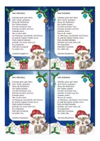 Vorschau - Mal- und Bastelvorlagen - Waschbärklasse - Weihnachten Gedichte und Grußkarten - Seite 2