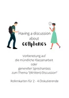 Vorschau - Aufgabenkarten - Having a discussion about cellphones - Role cards - Deckblatt