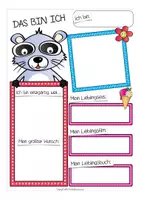 Vorschau - Arbeitsblätter - Das bin ich Waschbärklasse Grundschule - Seite 3