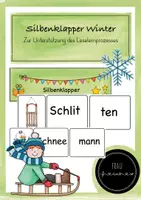 Vorschau - Spiele - Silbenklapper Winter - Leselernprozess - Deckblatt