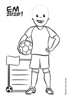 Vorschau - Mal- und Bastelvorlagen - Ausmalbild Fussball EM "Spieler*in selbst gestalten" Gratis! - Seite 2