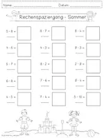 Vorschau - Arbeitsblätter - Rechenspaziergang SOMMER Einmaleins - 2 Differenzierungen - Seite 2