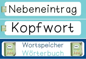 Vorschau - Merkblätter - Wörterbuch Wortspeicher/ Fachbegriffe - Seite 3