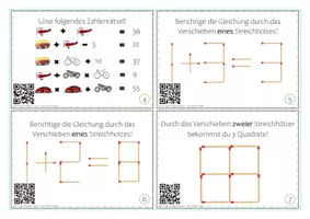 Vorschau - Stationenlernen - Knobelaufgaben/Denkaufgaben Kartei - Seite 2
