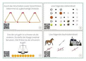 Vorschau - Stationenlernen - Knobelaufgaben/Denkaufgaben Kartei - Seite 3