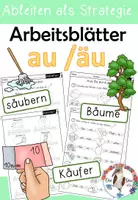 Vorschau - Stationenlernen - Ableiten au/ äu im Anfangsunterricht - Arbeitsblätter - Deckblatt