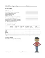 Vista previa - Tarjetas / Manipulativos - English Past Tense Reading: What did you do yesterday? Lectura in inglés - página 1