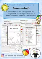 Vorschau - Arbeitsblätter - Sommerheft - Übungen zur Wdh. Klasse 1 - Deckblatt