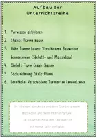 Vorschau - Unterrichtsreihen - Türme bauen - Unterrichtseinheit/ Reihentransparenz - Seite 2