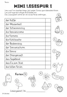 Vorschau - Arbeitsblätter - Sommer Mini- Lesespur. 2 Differenzierungen - Seite 1