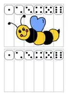 Vorschau - Arbeitsblätter - Puzzle, Würfelspiel & Schneideübung „BIENE“ (Zahlen bis 6 & Würfel) - Seite 2