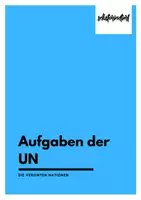 Vorschau - Arbeitsblätter - Aufgaben der UNO - Vereinte Nationen (Arbeitsblatt & Video) - Deckblatt