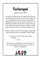 Vorschau - Arbeitsblätter - Fußball-Rechenspiel mit Arbeitsblatt: Ergänzen bis zur 1000 - Seite 1