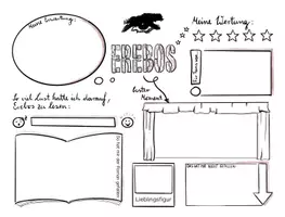 Vorschau - Arbeitsblätter - Roman Erebos Lektüreabschluss Sketchnotes (Arbeitsblatt) - Deckblatt