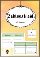Vorschau - Arbeitsblätter - Zahlenstrahl Aufgabenkarten Wiederholung Stationsbetrieb - Deckblatt