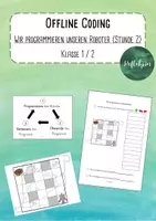 Vorschau - Stundenentwürfe - Offline Coding - Analoges Programmieren - WIr programmieren unseren Roboter - Deckblatt