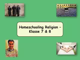 Vorschau - Unterrichtsreihen - Homeschooling Religion - Klasse 7 & 8 - Deckblatt