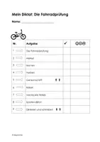 Vorschau - Arbeitsblätter - Die Fahrradprüfung - Diktatübung an Stationen - Seite 1