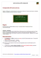 Vorschau - Arbeitsblätter - some and any with compounds - Arbeitsblätter mit Lösungen - Seite 1