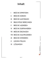 Vorschau - Arbeitsblätter - Mathe-Trainer Bruchrechnung | Mathematik Sekundarstufe Klasse 5-6 | Übungen Grundlagen Arbeitsblätter Kopiervorlagen mit Lösungen - Seite 2
