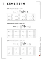 Vorschau - Arbeitsblätter - Mathe-Trainer Bruchrechnung | Mathematik Sekundarstufe Klasse 5-6 | Übungen Grundlagen Arbeitsblätter Kopiervorlagen mit Lösungen - Seite 3