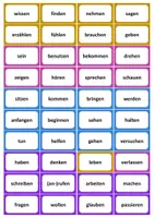 Vorschau - Fördermaterial/Inklusion - Vokabelkartei Common Verbs mit Beispielsätzen - Deckblatt