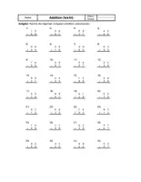 Vorschau - Arbeitsblätter - AB´s zur Addition, Subtraktion und zum Kleinen 1x1 (Multiplikation und Division) selber erstellen - Zufallsgenerator (Excel) - Seite 1