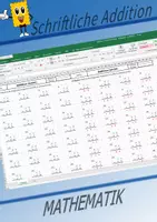 Vorschau - Arbeitsblätter - AB´s zur Addition, Subtraktion und zum Kleinen 1x1 (Multiplikation und Division) selber erstellen - Zufallsgenerator (Excel) - Deckblatt