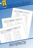 Vorschau - Arbeitsblätter - Vertretungsunterricht Mathe - Additionsaufgaben (3 Niveaus) - Deckblatt