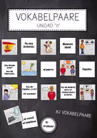 Vorschau - Bildkarten - Spiel: Vokabelpaare. (Vamos Adelante 1 - Unidad "0") - Deckblatt