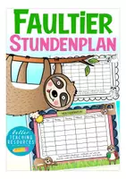 Vorschau - Merkblätter - Faultierklasse Stundenplan - Deckblatt