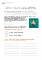 Vorschau - Arbeitsblätter - Gedankenexperiment - Diskussion - 10 Euro Dilemma - Deckblatt