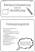 Vorschau - Arbeitsblätter - Personenbeschreibung - Flipbook / Wortspeicher - Seite 1