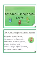 Vorschau - Stationenlernen - Satzschlusszeichen Kartei - Seite 2