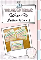 Vorschau - Spiele - Template/Vorlage: Échauffement/ Warm-Up (Raconte-nous/ Donne-nous) - Deckblatt