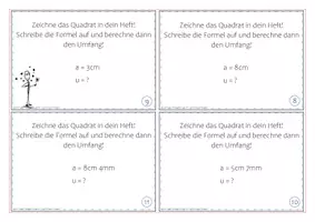 Vorschau - Stationenlernen - Umfang berechnen: Aufgabenkarten - Seite 2
