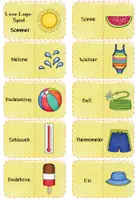 Vorschau - Fördermaterial/Inklusion - Lese-Lege-Spiel Sommer | Freebie Deutsch Klasse 1 - Seite 3