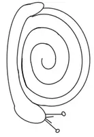 Vorschau - Mal- und Bastelvorlagen - Fingertupfen Bild Schnecke - Seite 1