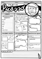 Vorschau - Arbeitsblätter - Pablo Picasso - Arbeitsblatt zur Recherche - Seite 2
