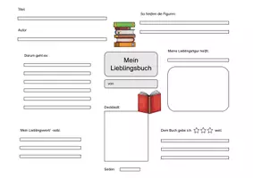 Vorschau - Arbeitsblätter - Plakat-Vorlage für Buchvorstellung Grundschule - Seite 2