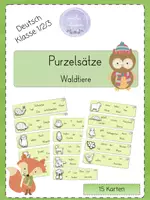Vorschau - Arbeitsblätter - 🌳 Purzelsätze Im Wald Klasse 1/2 - Deckblatt
